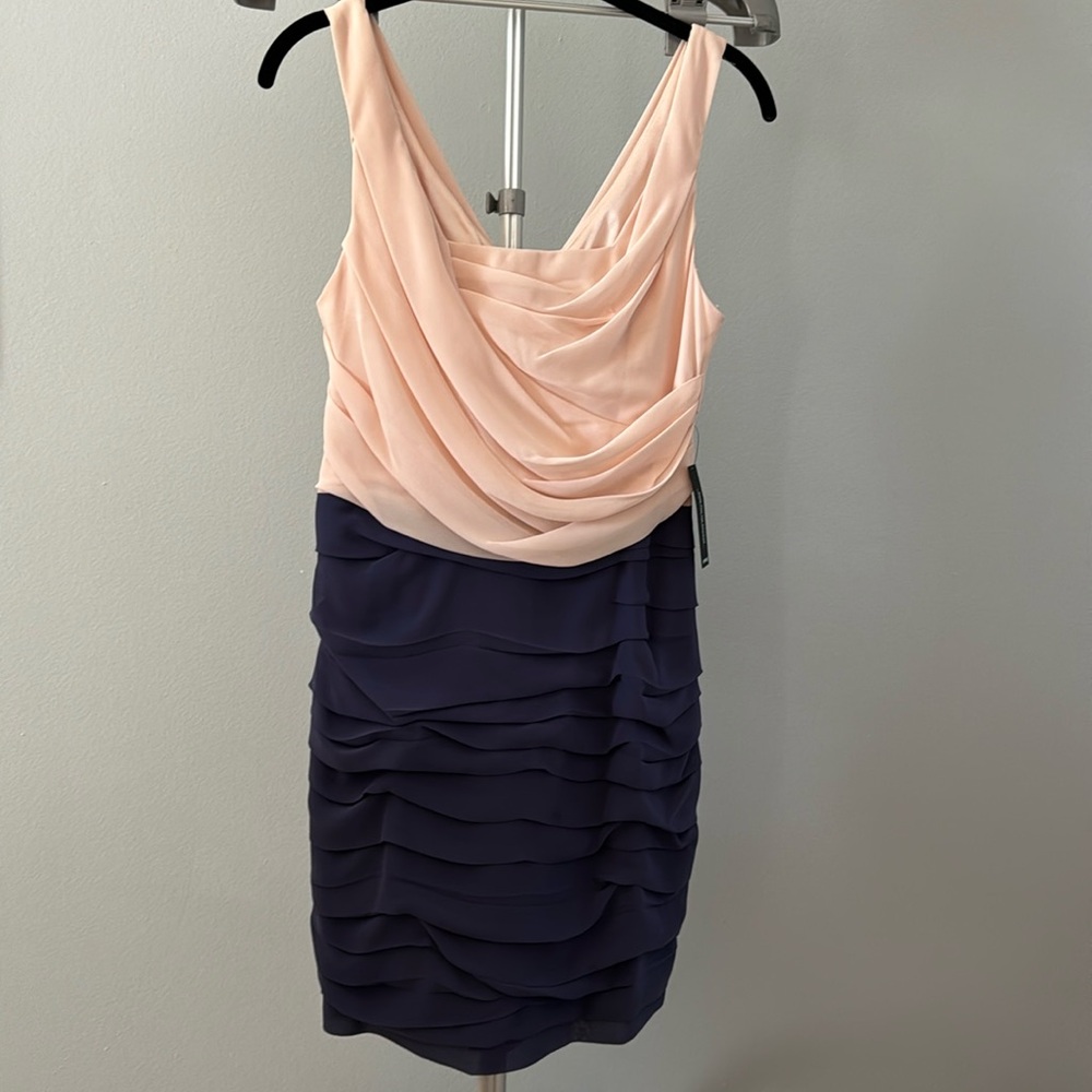 NWT Express Color Block Ruched Chiffon dress size 6